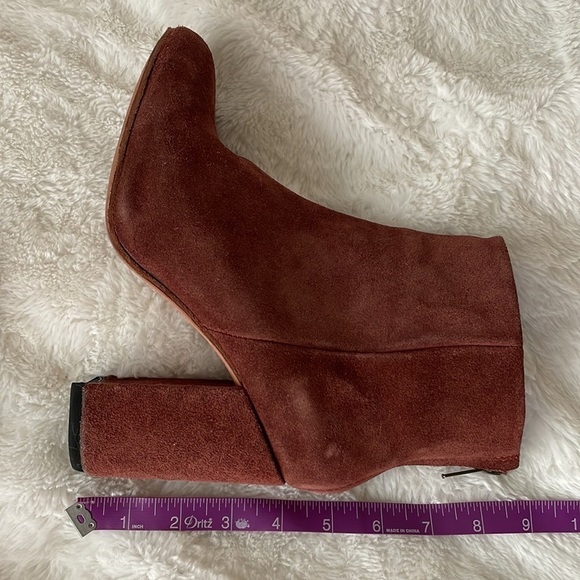 FREEBIRD Harlo Suede Boots with Heel Red burgundy 9 - Picture 13 of 13